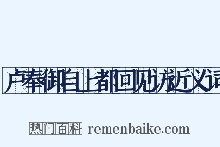 卢奉御自上都回见访近义词是什么意思的图片